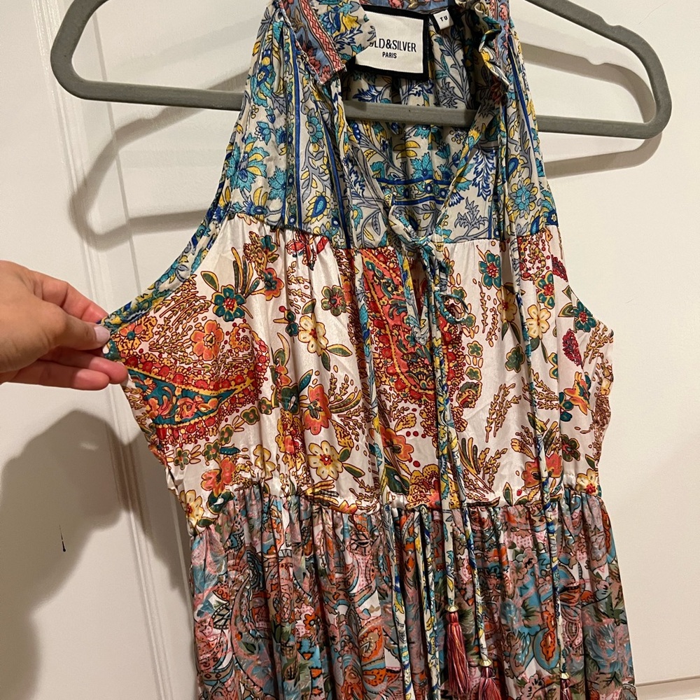 Gold & Silver bohemian dress from boutique in Provence France - Picture 3 of 9